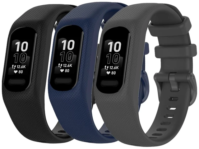 Main image of Watch Band compatible with Garmin vivosmart 5/smart 5,Adjustable Silicone Sports Wristband Replacement Band