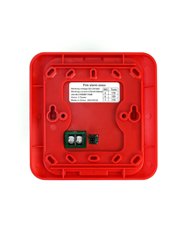 Alt view image 4 of 6 - Fire Alarm, 12 / 24V DC Wired Sound and Light Fire Alarm Warning Strobe Siren Horn, Security System Sensor (Pack of 2)