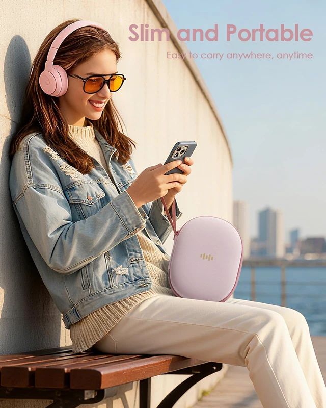 Alt view image 6 of 7 - Headphone Case Hard Shell for JBL Tune 520BT/510BT/500BT/720BT/Bose Fits Soundcore Anker/BERIBES/KVIDIO/TOZO/JLab, Ultra-Slim Over-Ear Headset Universal Portable Travel Organizer Bag