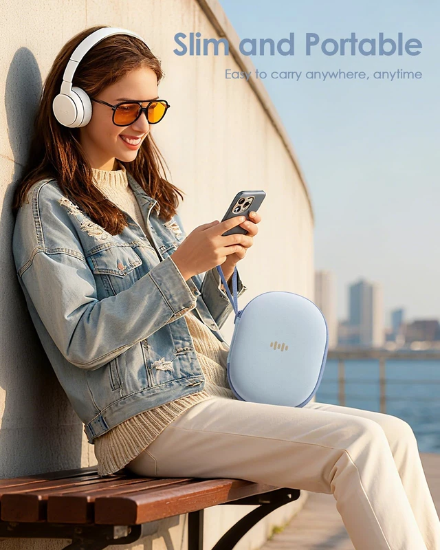 Alt view image 6 of 7 - Headphone Case Hard Shell for JBL Tune 520BT/510BT/500BT/720BT/Bose Fits Soundcore Anker/BERIBES/KVIDIO/TOZO/JLab, Ultra-Slim Over-Ear Headset Universal Portable Travel Organizer Bag