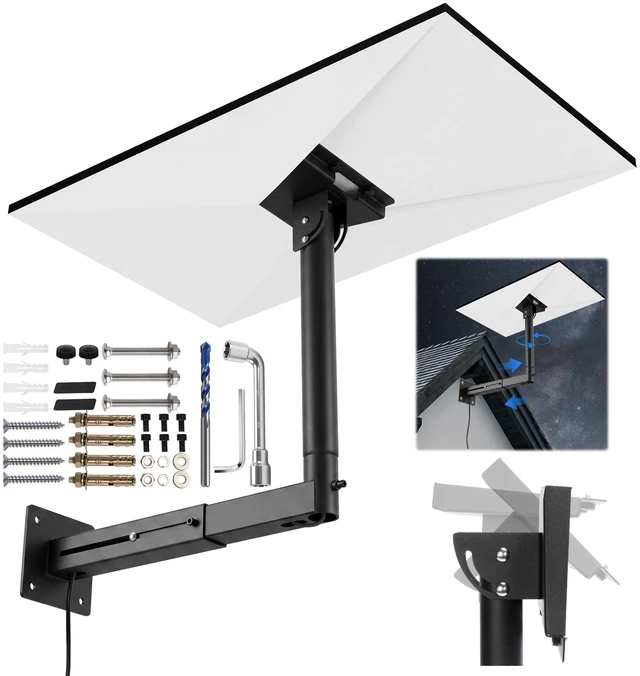 Main image of Starlink Mount for Standard 4/4X/Gen 3, 360° Adjustable Telescoping Mount Starlink Gen 3/V3 Wall/Roof Mounting Kit, Weatherproof Rust-Resistant,Easy to Install, for Concrete/Wood Walls