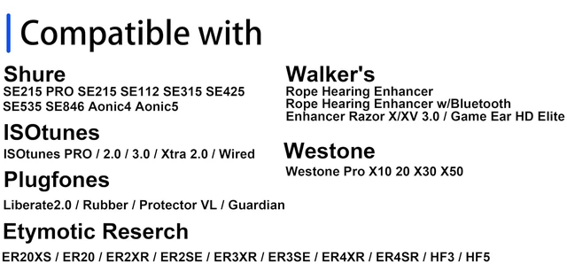 Alt view image 4 of 5 - Foam Ear Tips for Walkers, ISOtunes, Westone, Shure, Plugfones Replacement Memory Foam Tips, Ultimate Comfort, 3 Pairs (Black, S)