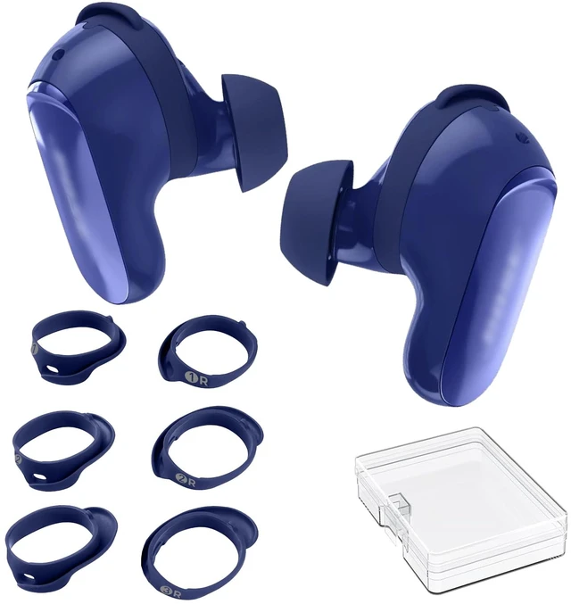 Main image of Ear Hook for Bose QuietComfort Ultra Earbuds 2nd Gen/Ultra Earbuds 3 Pairs: S+M+L, Added Storage Box, Anti Slip, Secure Fit, Comfortable Silicone Sport Wingtip Covers, Fits Charging Case