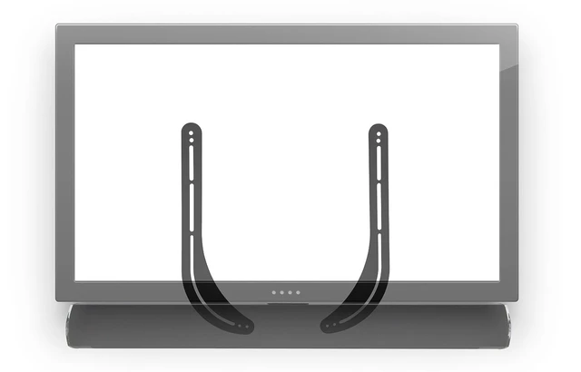 Alt view image 3 of 6 - Soundbar TV Mount, Universal Sound Bar Bracket for TVs 32 to 70 Inches, Compatible with Samsung, Sony, Vizio, LG, and More, Fits Above or Below TV, Heavy-Duty Steel, 33 Lbs Capacity, Black