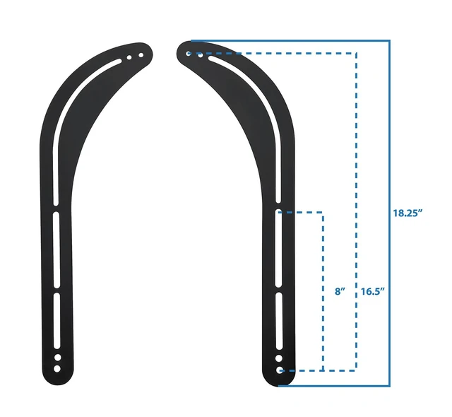 Alt view image 2 of 6 - Soundbar TV Mount, Universal Sound Bar Bracket for TVs 32 to 70 Inches, Compatible with Samsung, Sony, Vizio, LG, and More, Fits Above or Below TV, Heavy-Duty Steel, 33 Lbs Capacity, Black