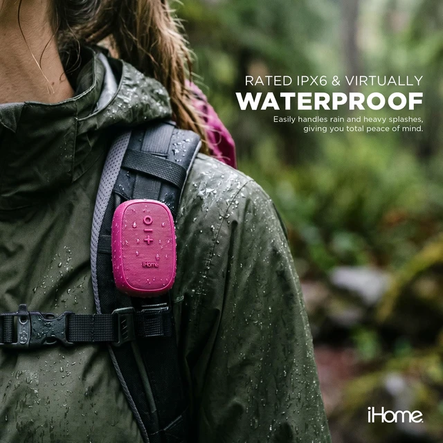 Alt view image 3 of 7 - Nano Clip-On Wireless Bluetooth Speaker with Magnetic Clip Bluetooth 5.3, IPX6 Water-Resistant, Touch Controls, 5W, 2.5-hr Playtime, Charging Cable Included, Rechargeable Battery