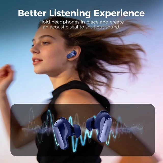 Alt view image 4 of 7 - Ear Hook for Bose QuietComfort Ultra Earbuds 2nd Gen/Ultra Earbuds 3 Pairs: S+M+L, Added Storage Box, Anti Slip, Secure Fit, Comfortable Silicone Sport Wingtip Covers, Fits Charging Case