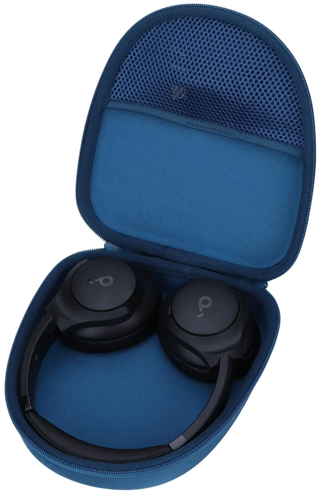 Main image of Hard Carry Case Compatible with Anker Soundcore Life Q20 Q30 Q35 Q40 Q45 Q20+ Q20i / Soundcore Space 2 Hybrid Active Noise Cancelling Headphones (Blue Case)