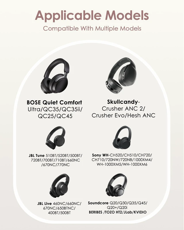 Alt view image 2 of 7 - Headphone Hard Case Replacement for Bose QuietComfort Ultra QC45 QC35 QC25 QC15 QCSE Over-Ear Headphones, Super-Slim Upgrade PU Universal Portable Travel Organizer Bag (Pink)