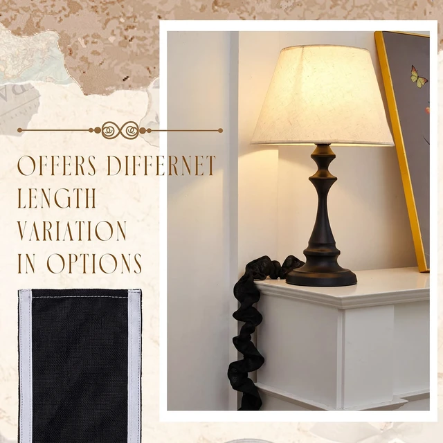 Alt view image 5 of 6 - 2 Pack 6 ft Black Fabric Cord Covers for Chandelier Chains, Hook and Loop Low-profile Dark Appearance; 5.12 in Coverage Width; Cut-to-fit Fabric; Organizes Wiring for Modern and Industrial Rooms