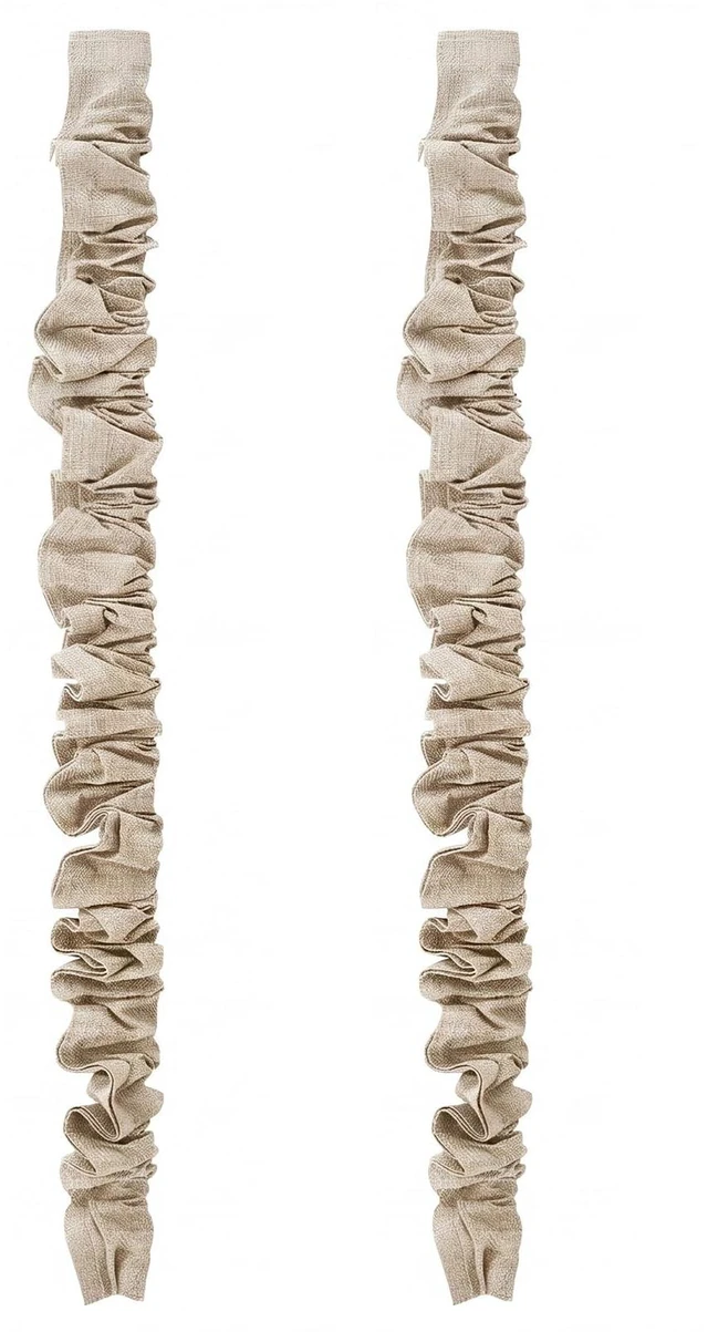 Main image of 2 Pack 6 ft White Fabric Cord Covers for Chandelier Chains, Hook and Loop Light Neutral Appearance; 5.12 in Coverage Width; Cut-to-fit Fabric; Soft Gathered Texture for Bright Rustic Boho Interiors