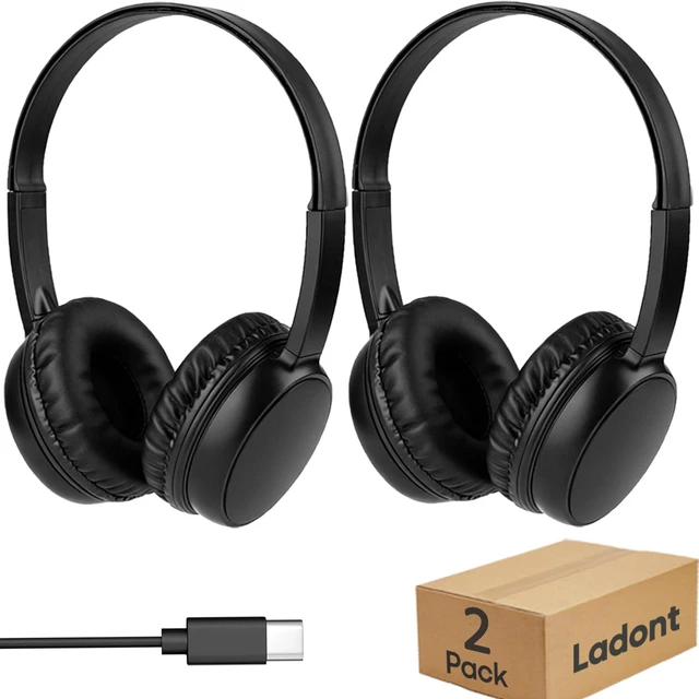 Main image of 2 Pack USB Type C Wired Headphones for Kids School Classrooom