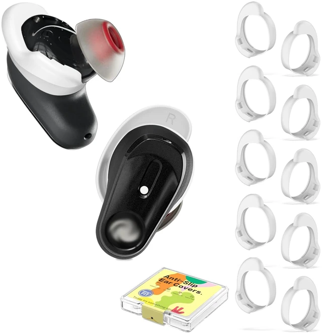 Main image of 5-Pairs Replacement Ear Wings for Skullcandy Method 360 ANC Earbuds, White Soft Silicone Anti-Slip Ear Tips Cover for Method 360 ANC Earbuds Accessories with Storage Box, Fit in Charging Case