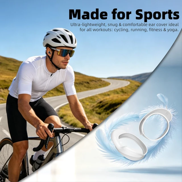 Alt view image 6 of 7 - 5-Pairs Replacement Ear Wings for Skullcandy Method 360 ANC Earbuds, White Soft Silicone Anti-Slip Ear Tips Cover for Method 360 ANC Earbuds Accessories with Storage Box, Fit in Charging Case