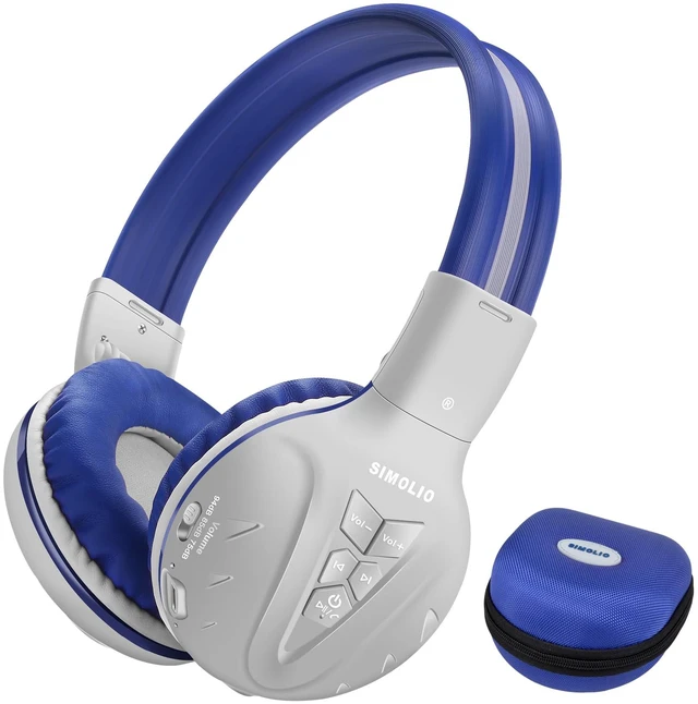 Main image of Kids Bluetooth Headphones Boys with Microphone, 75dB/85dB/94dB Volume Limited Kids Headphones Wireless, Adjustable Foldable Over-Ear Headset for Children School Travel Tablet Airplane Grey