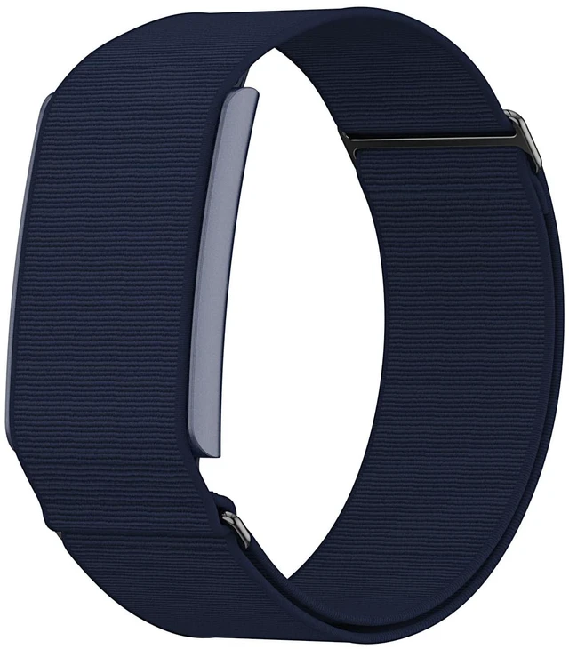 Main image of Stretchy Nylon Sport Loop Compatible with Amazfit Helio Strap, Adjustable Elastic Fitness Tracker Wristband with Pre-Installed 22mm Pins (Navy Blue)
