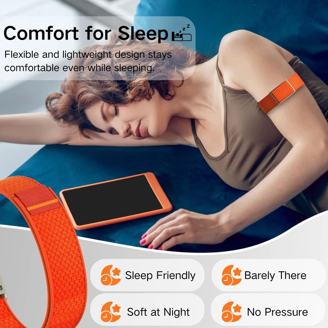 Alt view image 2 of 7 - Bicep Bands Compatible for Polar Loop (2025) / Visible Armband 2.0 Straps Nylon Hook & Loop Weave Breathable Replacement Sport Arm/Ankle Wristbands with Buckle-No Tracker