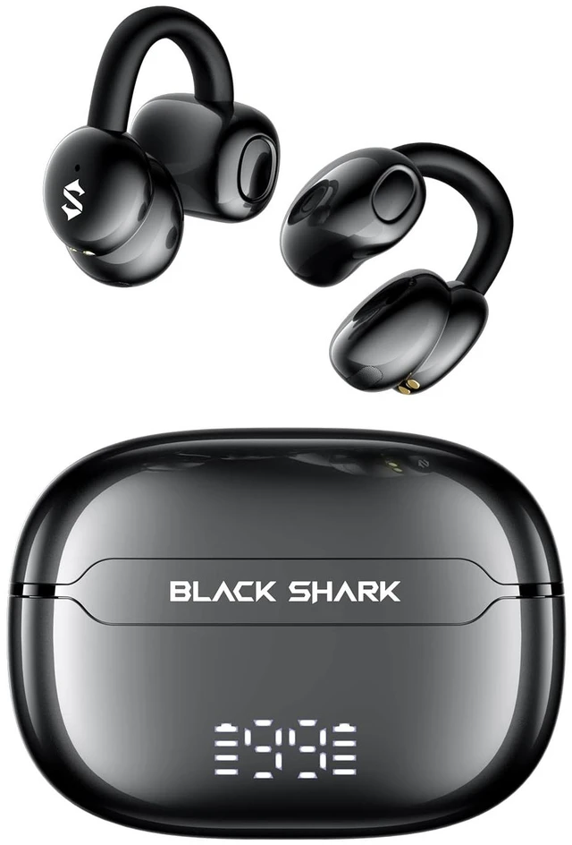 Main image of Clip-On Earbuds, Open Ear Earbuds, Music and Game Dual Modes, 5g Lightweight & Digital Display Design, DNN Clear Calls, 50H Play Time, Comfort Fit for Sports, Running, Workout