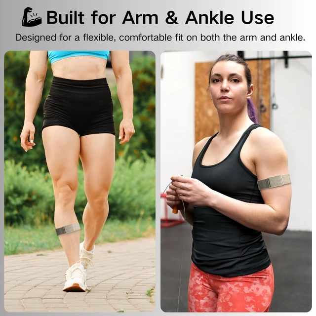 Alt view image 3 of 7 - Bicep Bands Compatible for Polar Loop (2025) / Visible Armband 2.0 Straps Nylon Hook & Loop Weave Breathable Replacement Sport Arm/Ankle Wristbands with Buckle-No Tracker