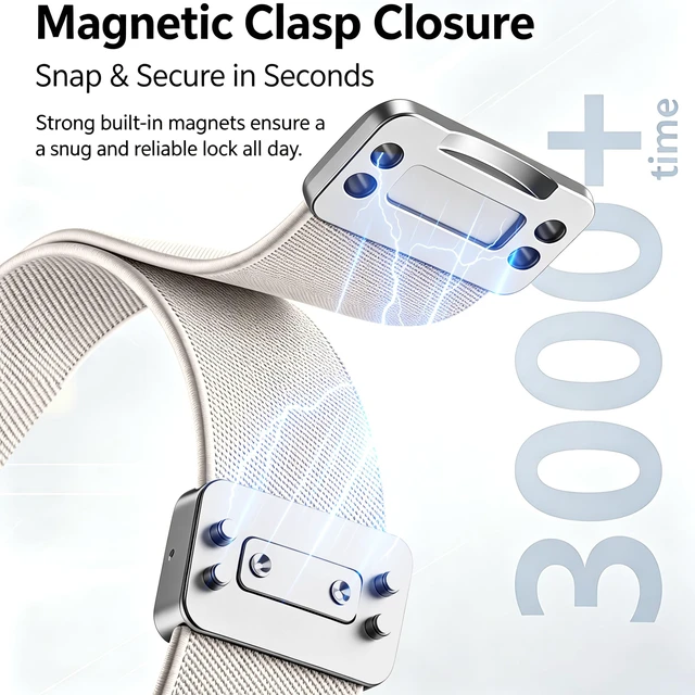 Alt view image 4 of 7 - Magnetic Sport Nylon Band Compatible with Google Fitbit Air Active Band Magnetic Clasp Soft Stretchy Nylon Band for Women MenAdjustable Breathable Wristband Ultra-thin & Lightweight Replacement