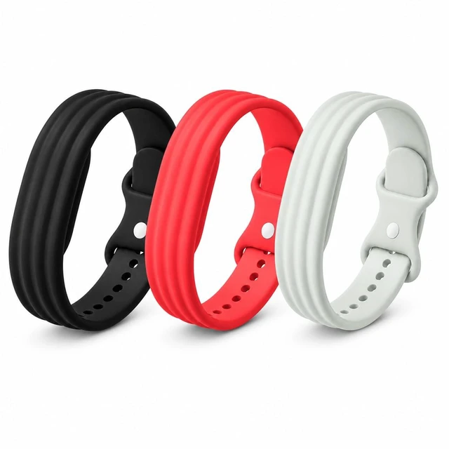 Main image of 3-Pack Silicone Bands Compatible with Fitbit Air, Sport Replacement Strap Set, Workout-Friendly Soft Adjustable Sweat-Resistant Design for Daily Wear