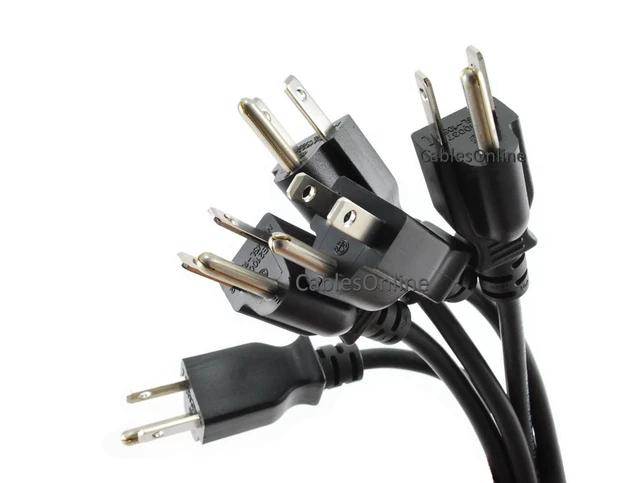 Alt view image 2 of 4 - CablesOnline 1ft. Short 3-Conductor PC Power Cord, 18AWG, NEMA 5-15p to IEC C13 Cable (5 Pack) (PC-111-5)