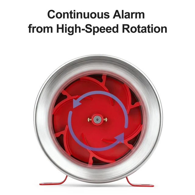 Alt view image 4 of 7 - MS-390 24V DC 3.1A Motor Siren - 125dB Industrial Alarm with Metal Housing for Security Systems & Emergency Alerts