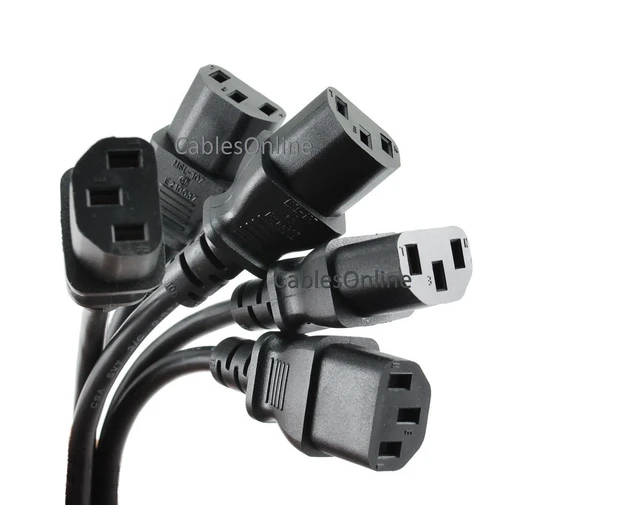 Alt view image 3 of 4 - CablesOnline 1ft. Short 3-Conductor PC Power Cord, 18AWG, NEMA 5-15p to IEC C13 Cable (5 Pack) (PC-111-5)