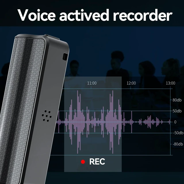 Alt view image 3 of 6 - 128GB Voice Recorder,500 Hours Continious Recording with Long Battery Life, Professional Noise Reduction, HD Recording for Meetings Lectures Interviews, Noise Cancellation, Voice Activation