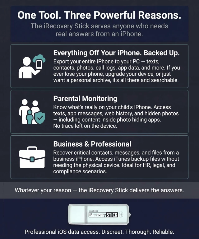 Alt view image 5 of 7 - iRecovery Stick - iPhone Recovery Stick for Data Extraction Tool Recovery stick for iPhone, phone recovery stick, extracts messages, contacts, photos, use