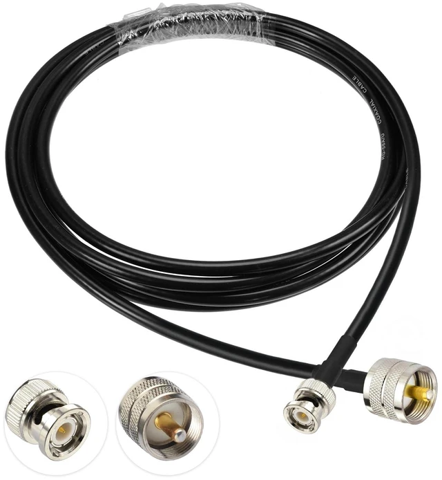 Main image of PL259 to BNC RG58 Coaxial Cable 6ft BNC Male to UHF Male Jumper pl259 to bnc adapter for RF Applications Wireless LAN Devices Ham Radio Scanner Antennas Receivers
