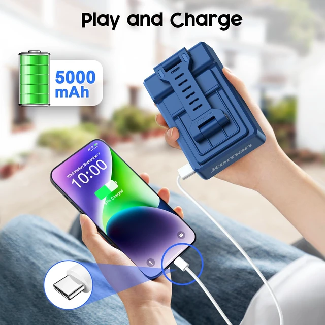 Alt view image 3 of 7 - Gifts for Men Women,Cell Phone Stand with Bluetooth Speaker,Cool Tech Gadgets,Unique Birthday Gifts for Men Husband Mom Dad-Blue