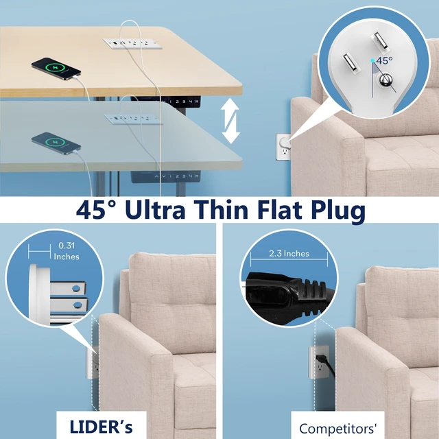 Alt view image 6 of 7 - PD 36W Recessed Outlet Station, USB-A, USB-C, Power Delivery ETL Listed, Matte White, Desktop Power Grommet, Thermoplastic, Tough And Heat Resistant, Easy Installation