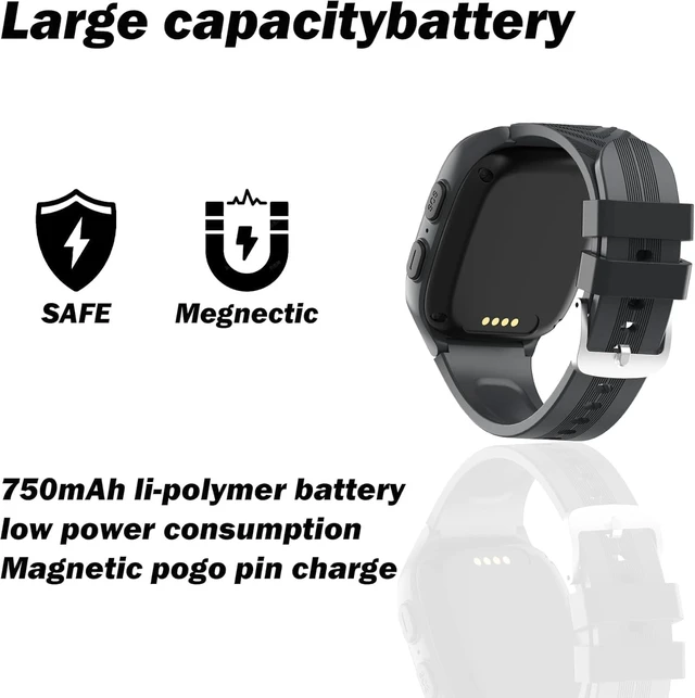 Alt view image 7 of 7 - 4G Kids Smart Watch Boys with GPS Tracker Location Video Call Cell Phone SOS Calling Voice Chat Camera Alarm Clock Touch Screen SmartWatch Gifts for Age 5-12 Kids (Black)