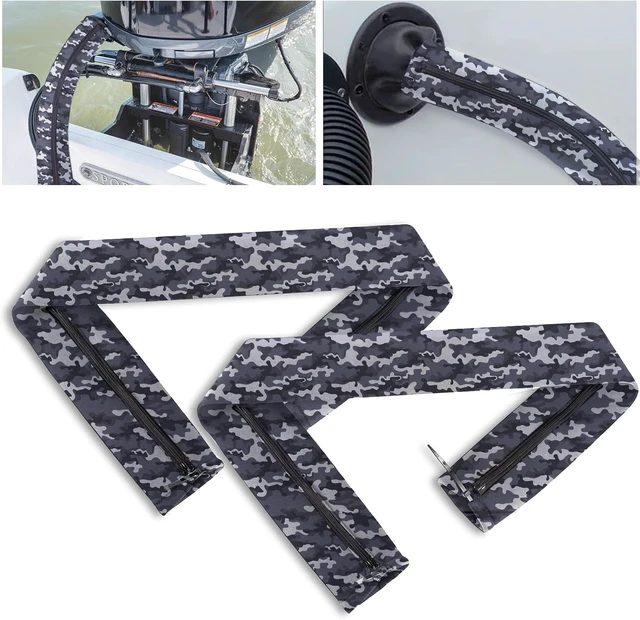 Alt view image 2 of 7 - 2PCS 48-Inch Trolling Motor Cable Sleeve,Zippered Rigging Sleeve,Made of Neoprene Thick Trolling Motor Sleeve,Great for Cover Wire and Extension Cords (Camouflage Blue)