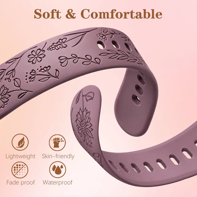 Alt view image 3 of 7 - 5 Pack Silicone Watch Bands Compatible with Amazfit Bip 6/ Bip 5/GTR 4/GTR 3 Pro/GTR 3/GTR 2/2e/GTR 47mm, 22mm Soft Sport Breathable Replacement Wristband Strap for Amazfit Balance/Cheetah Women Men