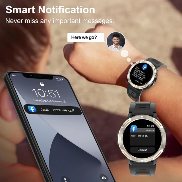 Alt view image 5 of 7 - Smart Watch for Men Women, 1.52 GPS Smartwatch (Answer/Make Call) with 100+ Sport Modes, Fitness Watch with Heart Rate/Sleep Monitoring, Activity Tracker for Android iOS