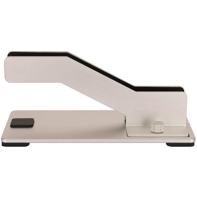 Alt view image 2 of 7 - Adjustable Vertical Laptop Stand, Aluminum Holder for MacBook Laptop CNC aluminum stand with tool-free adjustable width, silicone protection and stable 4mm base for secure, space-saving storage