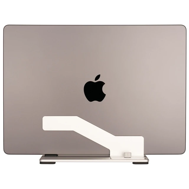 Alt view image 7 of 7 - Adjustable Vertical Laptop Stand, Aluminum Holder for MacBook Laptop CNC aluminum stand with tool-free adjustable width, silicone protection and stable 4mm base for secure, space-saving storage