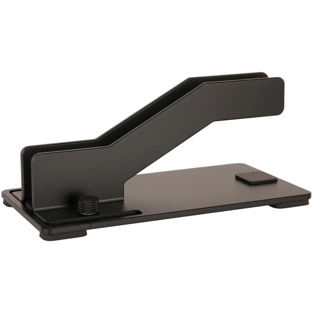 Alt view image 3 of 7 - Adjustable Vertical Laptop Stand, Aluminum Holder for MacBook Laptop CNC aluminum stand with tool-free adjustable width, silicone protection and stable 4mm base for secure, space-saving storage