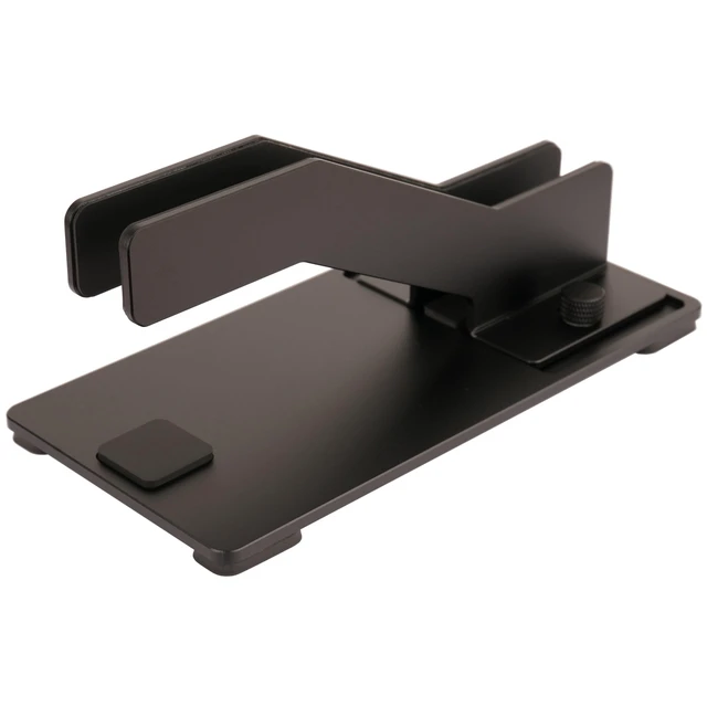 Alt view image 4 of 7 - Adjustable Vertical Laptop Stand, Aluminum Holder for MacBook Laptop CNC aluminum stand with tool-free adjustable width, silicone protection and stable 4mm base for secure, space-saving storage