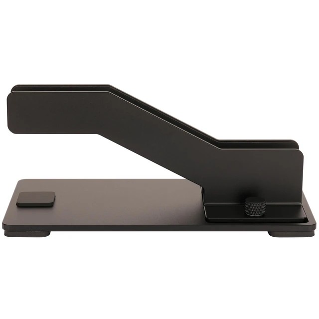Alt view image 2 of 7 - Adjustable Vertical Laptop Stand, Aluminum Holder for MacBook Laptop CNC aluminum stand with tool-free adjustable width, silicone protection and stable 4mm base for secure, space-saving storage