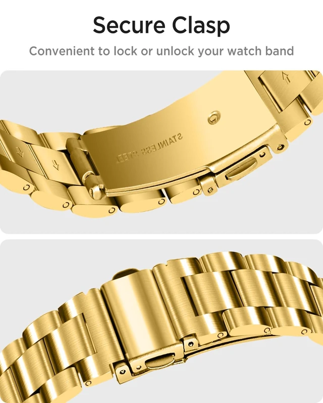 Alt view image 5 of 7 - Metal Band Compatible for Garmin Lily 1/2 Active Bands for Women Lightweight Slim Luxury Stainless Steel Replacement Strap Bracelet Elegant Dressy Adjustable Wristband for Lily 1/2/2 Active