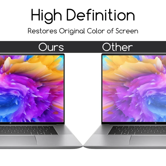 Alt view image 2 of 6 - 2-Pack HP Laptop 16-Inch HD Crystal Clear Screen Protector for HP OmniBook 3 16 / OmniBook 5 16/OmniBook 7 16HP OMEN 16/Envy 16/Spectre 16/ZBook 16 & EliteBook 16 (G11/G10/G9) Series 16-Inch Laptop