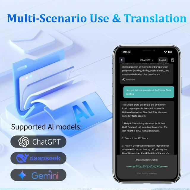 Alt view image 6 of 7 - AI Smart Glasses with Chat GPT, Bluetooth Glasses with Translator 164 Languages, AI Assistant & Meeting Assistant, Music Playback & Hands-Free Calling, Color-Change Lens, for Men and Women