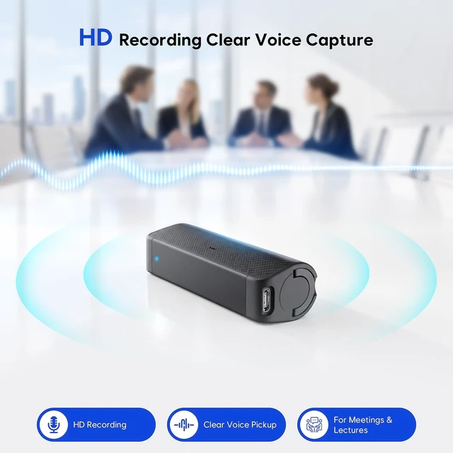 Alt view image 7 of 7 - 136GB Magnetic Voice Activated Recorder, 25Days Continuous Recording Device 9800Hours Recording Storage, AI Noise Reduction, Audio Recorder with OTG Playback, Digital Voice Recorder for Meetings/Class