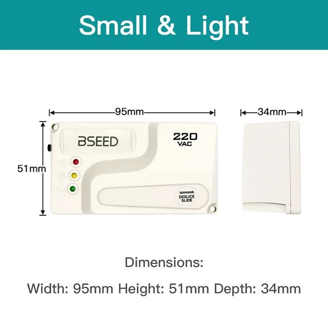 Alt view image 7 of 7 - Wiring Surge Protector, Adjustable Voltage,Power Suppressor Protector with Protected Light Indicators for Refrigerator/TV/Air Conditioning/Computer and Other Home Appliances, 220V 3520W-1Pack