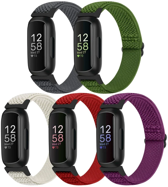 Main image of Compatible with Fitbit Inspire 3/Inpsire 2/Inspire/Inpsire HR/Ace 2/Ace 3 Watch Bands, Elastic Adjustable Replacement Wristband Women Men Stretchy Soft Sport Nylon Loop Straps