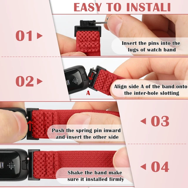 Alt view image 3 of 7 - Compatible with Fitbit Inspire 3/Inpsire 2/Inspire/Inpsire HR/Ace 2/Ace 3 Watch Bands, Elastic Adjustable Replacement Wristband Women Men Stretchy Soft Sport Nylon Loop Straps