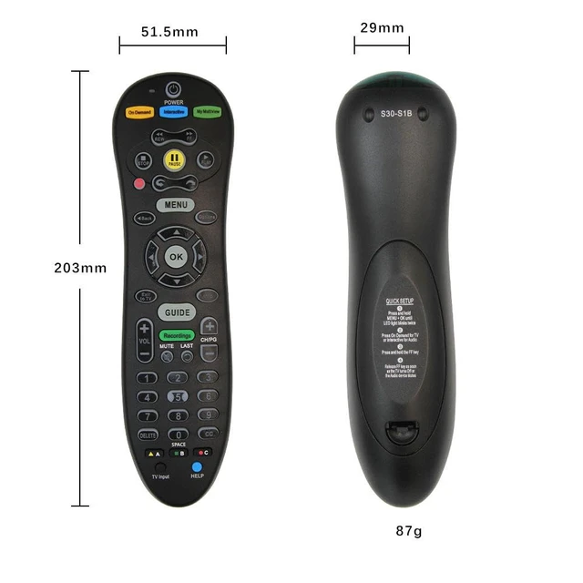 Alt view image 6 of 7 - S30-s1b Remote for ATT Uverse Remote Control Replacement Universal Remote Control, Replacement, Universal